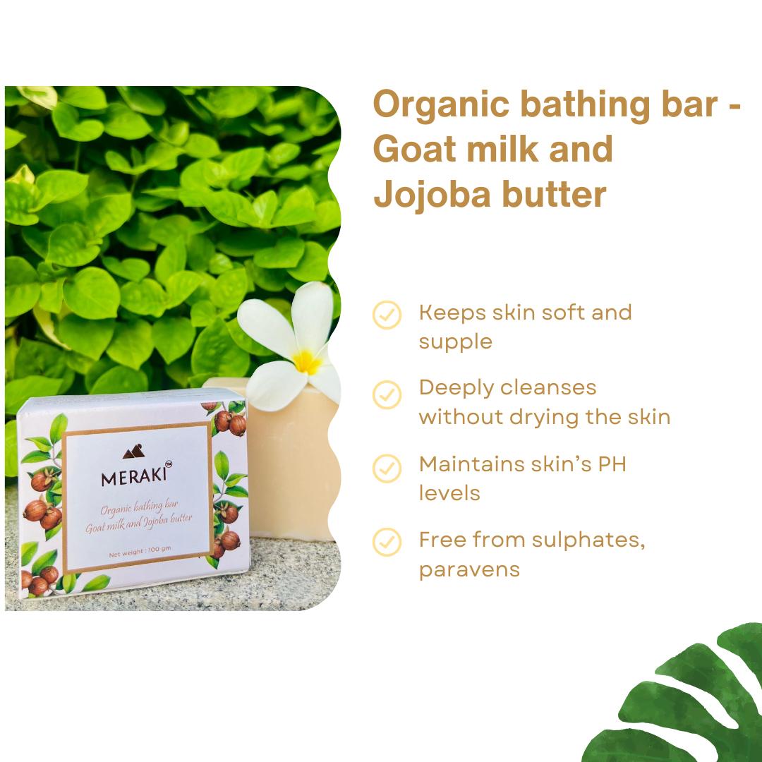 Organic bathing bar - Goat milk and Jojoba butter
