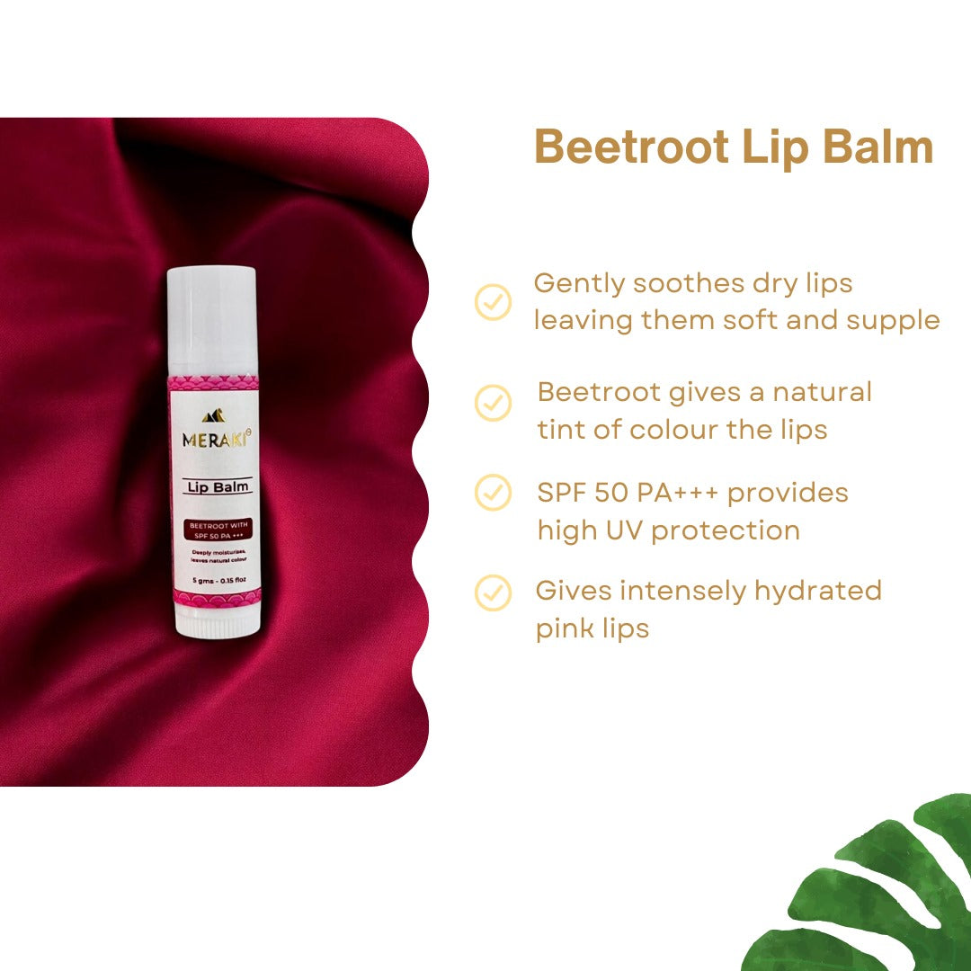 Beetroot lip balm