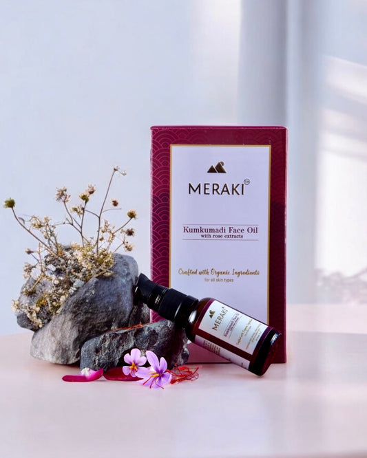 Kumkumadi face oil with rose extracts