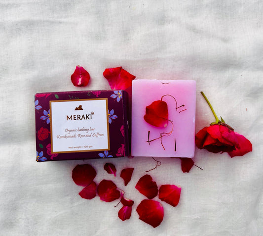 Organic bathing bar - Kumkumadi, rose and saffron