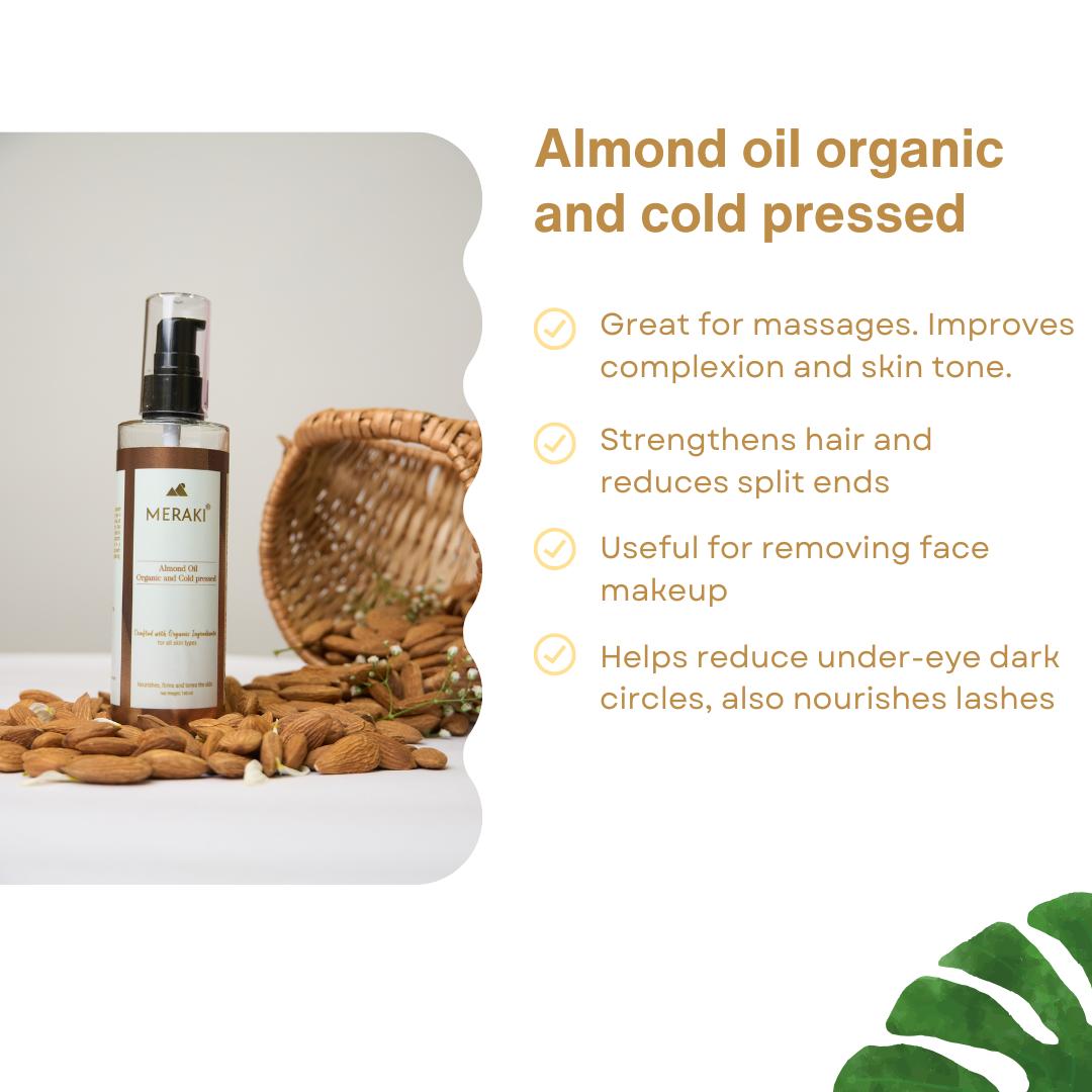 Almond Oil Organic and Cold pressed